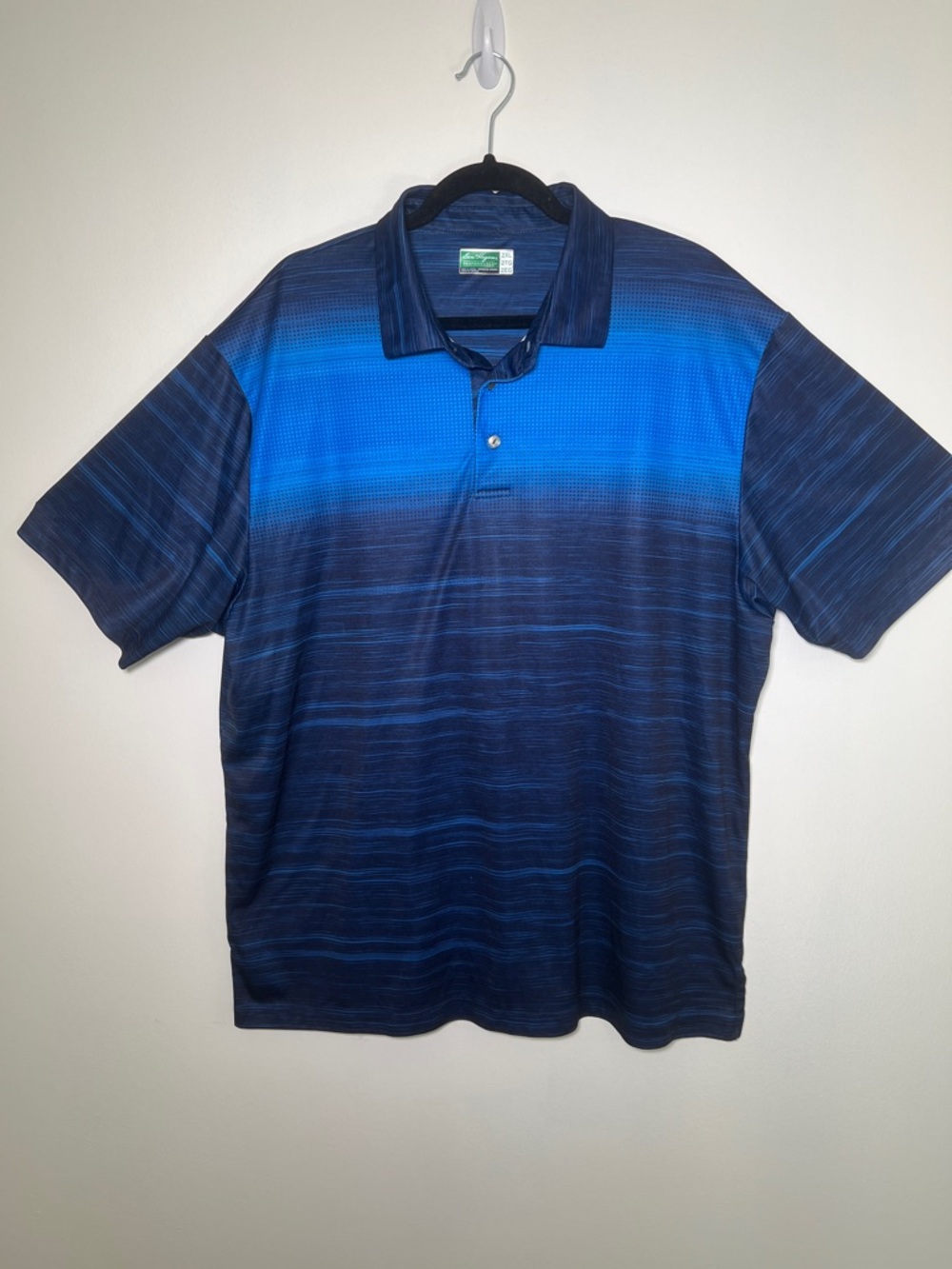 Hogan Men's Blue Ombre Performance Golf Polo